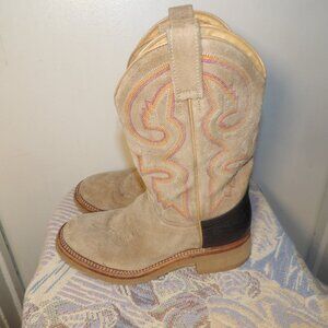 Roper Tan and Pink Cowboy Boots